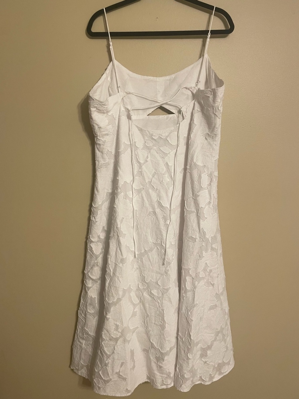 Banana Republic factory floral burnout White Midi Dress size 16 - Picture 3 of 5